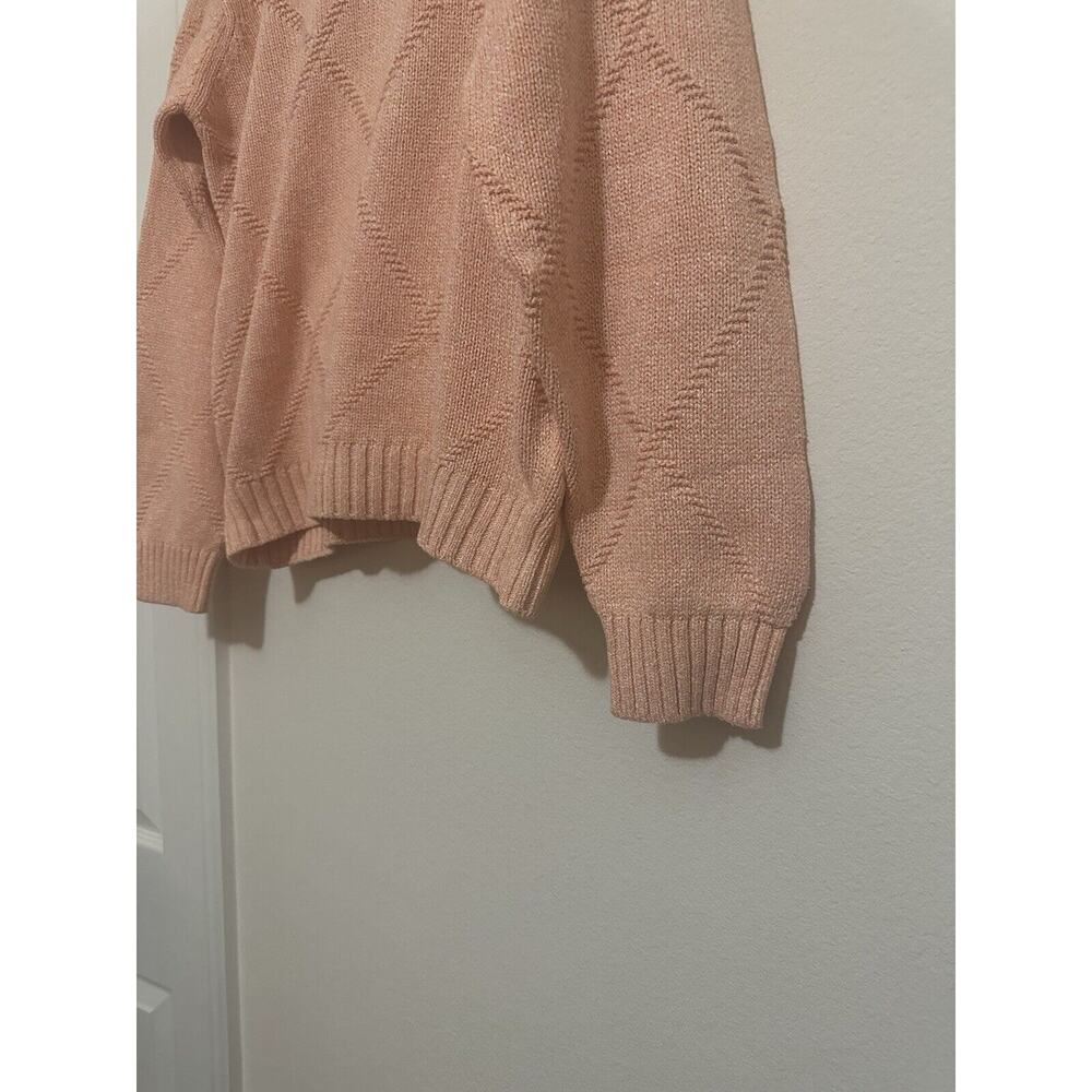 Vtg Bilancioni Men’s Sweater Long Sleeve Crewneck Silk Cotton US Sz L Argyle - Picture 3 of 9